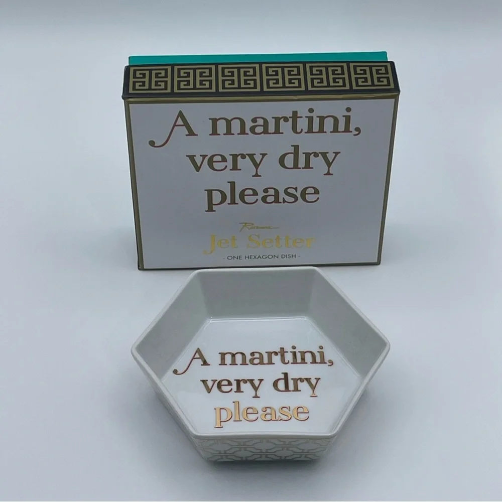 Cocktail Gift Set Includes Recipe Book, Stainless Shaker,‎ Rosanna Martini Dish